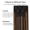 HOTBANANA Human Hair Clip in Hair Extensions, Balayage Dark Brown Mixed Chestnut Brown 120g Clip in Hair Extensions Real Human Hair Straight Remy Hair Clip Ins Dark Roots Ombre 16 Inch 7pcs