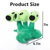JHESAO 7" Pea Plants and Peashooter Plush Toys Threepeater PVZ Plush 1 2 Stuffed Soft Doll Three-Heads Pea Toy New
