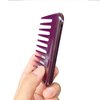 Mini Wide Tooth Comb,Small Travel Purse Comb Hair Detangling Comb Beard Comb Pocket Comb for Curly Wet Dry Hair,Detangler Comb Styling Comb for Men Women Handmade of Cellulose (Purple)