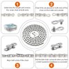 Evponk Bicycle Chain Tool Kit, 10 Pairs 6/7/8 Speed Reusable Bike Magic Buckle Missing Link Carbon Steel Bike Link Plier with Hook for Bicycle Chain Replacement