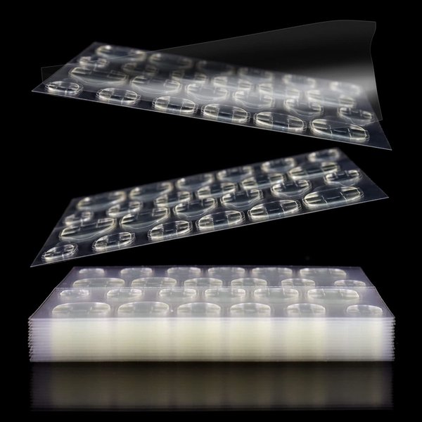 Allstarry 360pcs (15 Sheets) Adhesive Tabs Ultrathin Waterproof Breathable Double-Sided Jelly Fake Nail Sticker Super Sticky False Nail Glue Sticker Transparent Flexible for Manicure