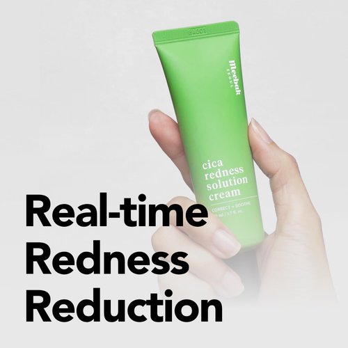 Meebak Anti-Redness BB Cream Tinted Moisturizer, Redness Relief for Face Cream with Cica Tiger Grass, Korean, Green Concealer Color Correcting