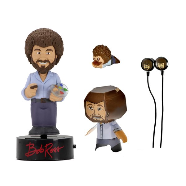 NECA Bob Ross Gift Set with Body Knocker, Scaler Figure, and Earbuds