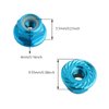 GDOOL 12mm Wheel Hex Hubs Drive Adapter 5mm Thick & Flange M4 Lock Nuts Aluminum for Redcat Axial HSP WLtoys Himoto RC Truck Model Car Upgrade Parts (Blue)