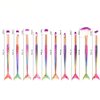 Tenmon 10 Pcs Mermaid Eye Makeup Brushes Set, Professional Eyeshadow Makeup Brushes Set with Soft Synthetic Hairs for Eyeshadow, Concealer, Eyeliner, Brow Blending, highlighter Brush Tool