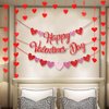 Happy Valentine’s Day Decorations Red Heart Banner Kit for Home Galentines party favors Wedding Anniversary Birthday Kids Party Supplies Home Window Décor