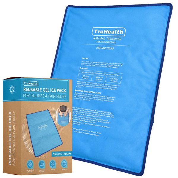 Truhealth Ice Pack for Injuries (Pack of 2) - FSA HSA Approved Hot & Cold Gel Reusable Ice Packs Back Pain Relief, Icing Injuries