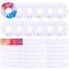 WATINC 24 Pcs White Scrunchies Hairbands for Tie Dye DIY Plain Cotton Hair Scrunchie Elastic Headband Scrunchy Traceless Hair Ties Ponytail Holder Hair Accessories for Women