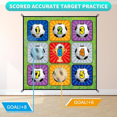 TGHIJKK Soccer Ball Game Set for Kids: Indoor Outdoor Backyard Toss Soccer Goal Game with Balls, Birthday Toys for 3 4 5 6 7 8-12 Year Old Boys and Girls,Ideal for Parent-Child Bonding