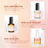 SAVILAND 6-in-1 Nail Glue Gel with Mini Nail Lamp x Nail Dehydrator and Primer 15ml - Super Strong U V Extension Adhesive Gel x Nail Glue for Press On Nails Polish Blooming Acrylic Nail Art Kit DIY