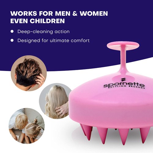 Spornette Scalp Massager Shampoo Brush Pink