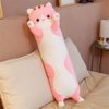 shangman Lovely Plush Cat Doll Cute Cartoon Soft Stuffed Kitten Long Throw Sleeping Pillow Doll Toy Gift for Kids Girlfriend Multiple Size (Pink,50cm/19.6in)