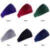 DINPREY Rhinestone Bandeau Headbands Cloth Stretchy Sport Headbands Wide Bandana Hairwraps Workout Dots Head bands Womens Yoga Rhinestone Head Wraps Solid Diamond Twisted Headband Head Wrap Makeup