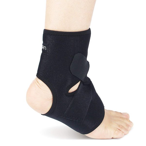 Ankle Brace & Achilles Tendon Support Sleeve for Running & Everyday Wear - Ankle Compression Sleeve for Plantar Fasciitis Relief, Achilles Tendonitis Brace for Men and Women. One Size Fits Both Feet