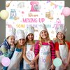 Baking Theme We Are Mixing up Some Birthday Fun Party Decoreations Happy Birthday Banner Cake Topper Baking Theme Cupcake Toppers Latex Balloons for Girls 1st 2nd 3rd Birthday Party Decor Supplies