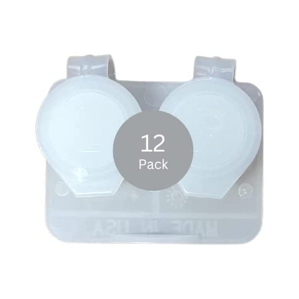 12-Pack, Deep Well Flip-top Clear Contact Lens Cases (12)