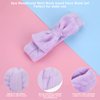 Molain Spa Headband, Bowknot Hair Bands Makeup Headbands Women Coral Fleece Elastic Headband Washing Face Hair Wrap for Washing Face Shower Sports Beauty Skincare (Purple)