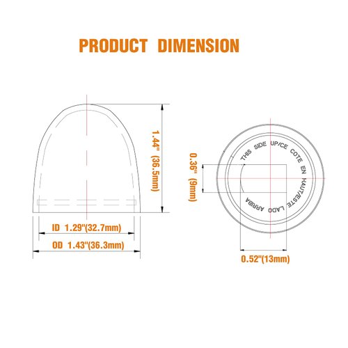 4 Pieces Toilet Bolts Caps, A.I.FORCE Toilet Bolt Covers, Universal Toilet Floor Caps with Extra Washers for Easy Installation, Plastic Round Push-On Toilet Bowl Bolt Caps Covers, 1.44" Height, Almond