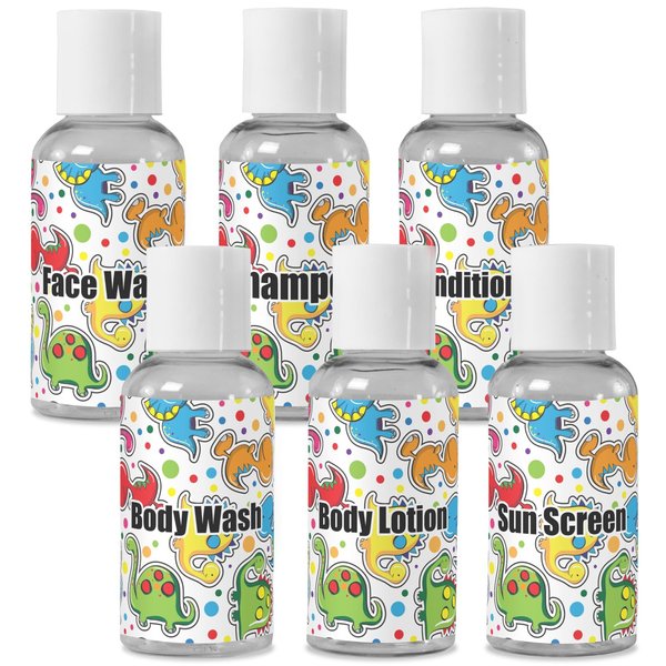 Personalized Dinosaur Print & Dots Travel Bottles
