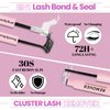 Qiveaory DIY Lash Extension Kit 720pcs Individual Lashes Clusters D Curl Eyelash Extension Kit with Lash Bond and Seal, Eyelash Remover Tweezers Brush(10-18mm,30D+40D+50D+60D) Lash Books DIY at Home