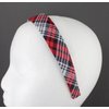 Fashion Accessories Now red black white plaid headband 1 1/8 inches wide tartan fabric covered hair band plaid headband classic headband