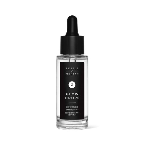Pestle & Mortar Glow Drops - Sunless Self-Tan with Hyaluronic Acid. Customisable Self Tanner- For Men & Women, 30ml