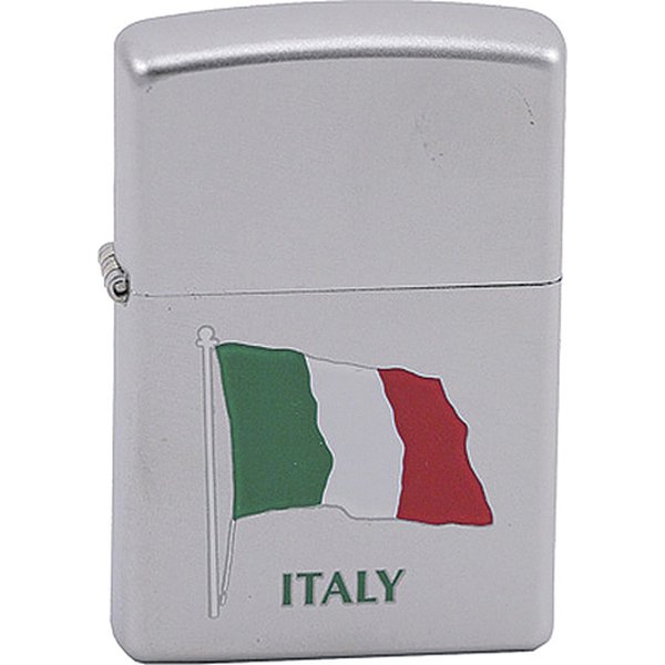 Zippo Lighter - Personalized Message Engraved on Backside Customized Italy Italian Flag Windproof Lighter #Z198