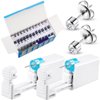 24 Pieces Self Ear Piercing Tool Disposable Ear Piercing Kit Household Ear Piercing Tools Safety Portable Ear Nose Piercing Tools with 24 Pieces Crystal Earring Studs (Silver Earring)