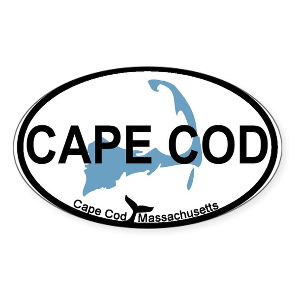 CafePress Cape Cod MA Oval Design Oval Car Bumper Sticker