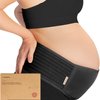 KeaBabies Maternity Belly Band for Pregnancy - Soft & Breathable Pregnancy Belly Support Belt - Pelvic Support Bands - Tummy Band Sling for Pants - Pregnancy Back Brace (Midnight Black, 2XL)