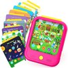 Kids Learning Tablet Educational Learning Pad for Toddlers 2-5 to Learn Alphabets, Numbers, Foods, Time, Music, Vehicles,Tablet Toy for Toddlers Ages 2 3 4 5 6 Years Old Pink
