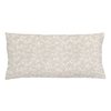 Lunarable Cream Throw Pillow Cushion Cover, Vertical Stripes Stems Leaves Pattern Grunge Display Classical Spring Inspired, Decorative Rectangle Accent Pillow Case, 36" X 16", Tan White