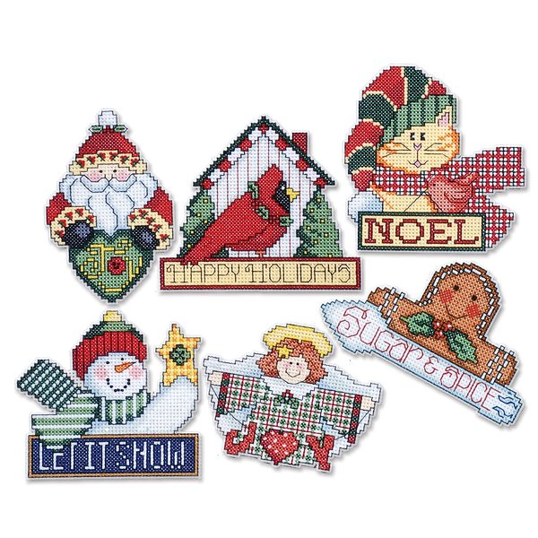 Tobin Signs of Christmas Counted Cross Stitch Ornament Kit, Multicolored
