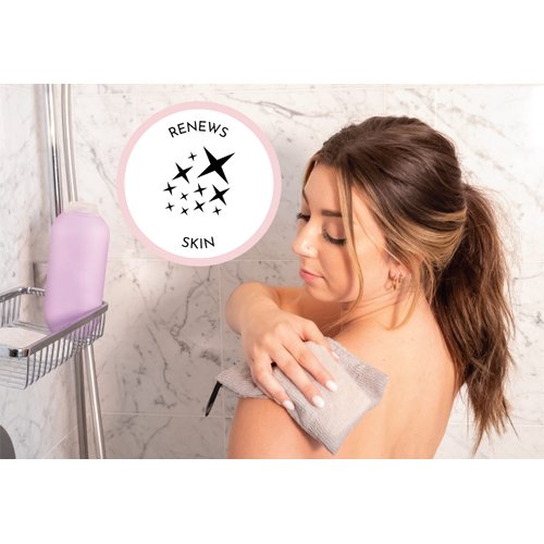 S&T INC. Exfoliating Soap Bag, Bar Soap Pouch and Soap Saver for Shower and Bath, 2 Pack, Grey, 7.6 Inch x 4.5 Inch