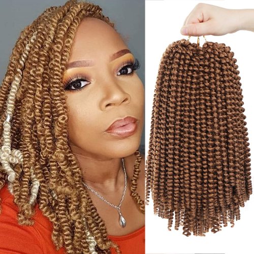 3 Packs 12 Inch Spring Twist Ombre Colors Butterfly locs Crochet Braids Braiding Hair Extensions Low Temperature Fiber 30 Strands 110g/Pack (12 Inch, 30)