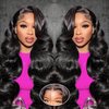 Unvizossa Glueless Wigs Human Hair Pre Plucked Pre Cut 5x5 HD Lace Closure Wigs Human Hair 26 Inch Wear and Go Body Wave Lace Front Wigs Human Hair for Black Women 180 Density Natural Black