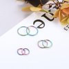 Drperfect 36Pcs 20G Nose Ring Hoop for Women Men 316L Stainless Steel Helix Tragus Lip Septum Ring Cartilage Earring Hoop Piercing Jewelry
