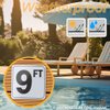 MOLESS 9FT Pool Depth Marker Stickers – 6x6″ Anti-Slip Vinyl Tile Stickers for Swimming Pool Safety Signs, Adhesive Pool Depth Markers for Decks, 9 FT (1 Pack)