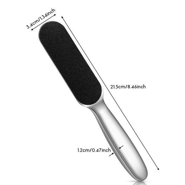 Mudder 2 Pieces Stainless Steel Pedicure Foot File Callus Remover Foot Scrubber Feet Rasp with 20 Replaceable Coarse/Fine Double Side Reusable Pads for Foot Care Cracked Skin Callus Remover Tool
