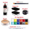 Special Effects SFX Halloween Makeup Kit - Fake Blood + Coagulated Blood Gel + 12 Colors Bruise Makeup Face Body Painting Palette with Brush + Scar Wax with Dual-ended Spatula Tool + Stipple Sponges