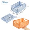 MONKISS 5-Pack Mini Baskets Plastic for Desk Organizers, Collapsible Crate Stacking Folding Storage Baskets for Home Kitchen Bedroom Bathroom Office (9.8" x 6.5" x 3.8")…