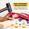 General Tools 3/8"-1/2" Grommet Kit - Rustproof Solid Brass Grommets for Tarp Repair, Reinforcing Canvases, and Fabric Rings