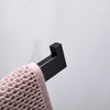 TASTOS Premium Stainless Steel Hand Towel Holder, Square Hand Towel Ring Heavy Duty Wall Mounted Modern Hand Towel Bar for Bathroom Kitchen, Matte Black