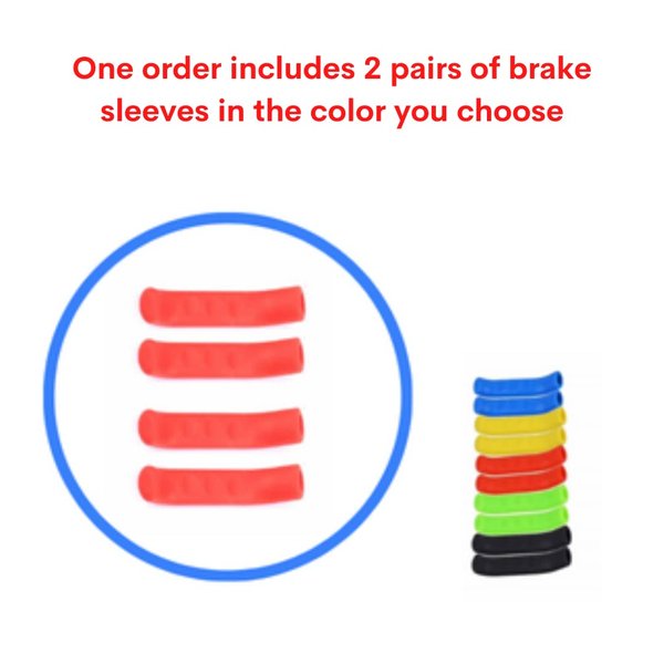Juscycling Anti-Slip Shock-Absorbing and Comfortable Brake Handle Silicone Sleeve Universal Brake Lever Protection Cover for Road Bike and MTB，2 Pairs (Red)