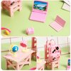 JOINPAYA 18pcs Mini School Supplies Dollhouse: Miniature Model Backpack Laptops Book Paper Ruler Scissors Doll House Accessories Set