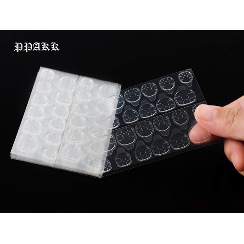 240pcs Nail Adhesive Tabs (10 Sheets) - Transparent, Flexible, Double-Sided Nail Glue Stickers for Easy Press-On Application - Perfect for Women, Kids, and Girls