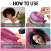 Pink Hair Coloring Wax Temporary Hair Clay Pomades 4.23 oz,Natural Hair Dye Material Disposable Hair Styling Clay Ash for Cosplay,Halloween,Party