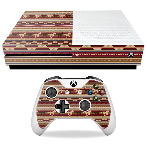 MightySkins Skin Compatible with Microsoft Xbox One S - Western Horses | Protective, Durable, and Unique Vinyl Decal wrap Cover | Easy to Apply, Remove, and Change Styles | Made in The USA