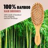 Siuclassical Bamboo Paddle Hair Brush Detangling Hairbrush for Massaging Scalp, Suitable for Women Men Thick Thin Curly Wavy Hair