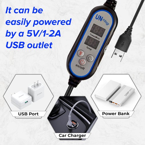 Digital Display Controller for Heated Eye Mask – Adjustable Heat & Time Settings for Eye Heating Pad, Warm Eye Compress, and Eye Heating pad for Dry Eyes